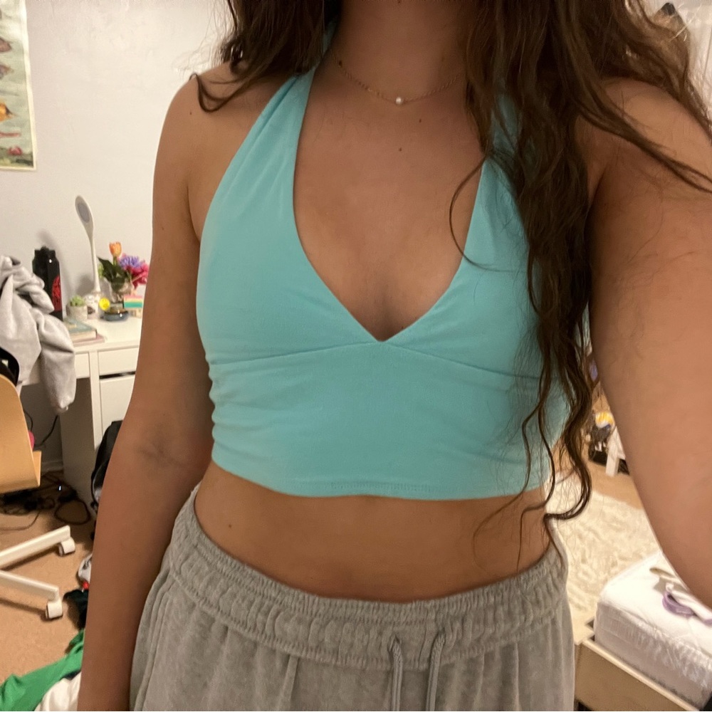 Turquoise Crop Top